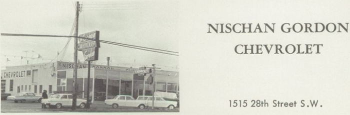 Nischan Gordon Chevrolet - Wyoming Park High School Yearbook 1962
